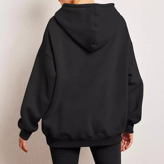 Damen Kapuzenpullover im Oversized-Stil mit praktischen Beuteltaschen R&B