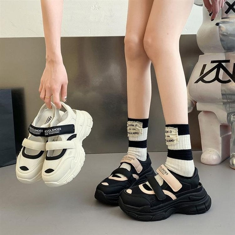 Damen Sportliche Sneaker mit verstellbaren Klettverschlüssen
