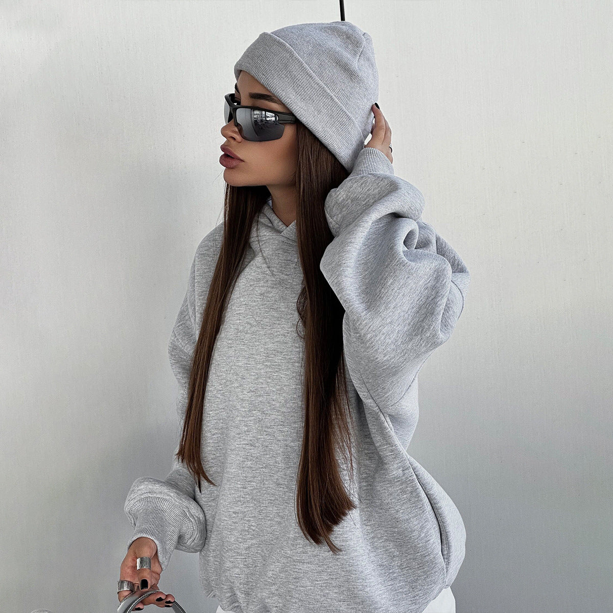 Damen Kuschelige Sweatshirt- und Jogginghose-Kombination R&B