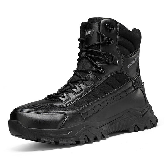 Herren Tactical Wanderstiefel mit hohem Knöchelschutz und rutschfester Sohle R&B