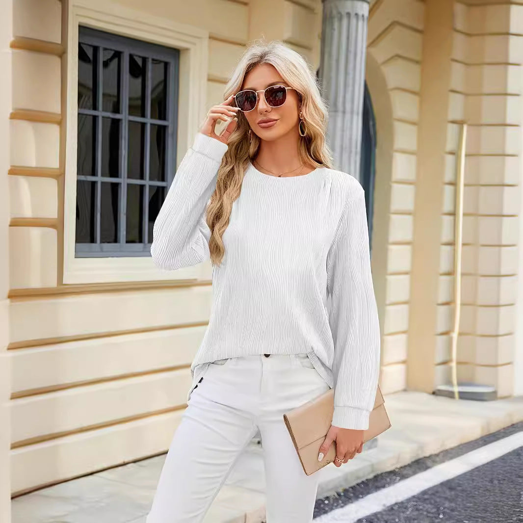 Damen lässige und atmungsaktive Langarmbluse R&B