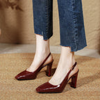 Damen Slingback-Pumps mit elegantem Rechteckabsatz