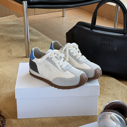 Damen Sportliche Sneakers im Retro-Design mit atmungsaktiven Materialien und langlebiger Gummisohle R&B
