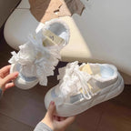 Damen Sneaker mit 3D-Rüschen-Design und atmungsaktivem Obermaterial R&B