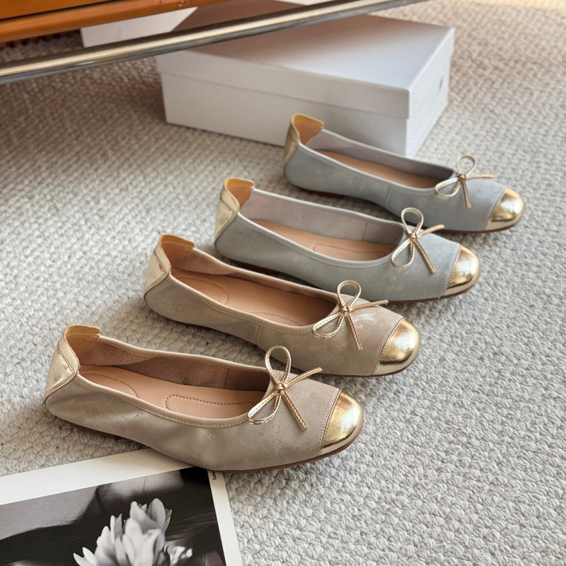 Damen Elegante und bequeme Ballerinas mit Schleifen-Detail