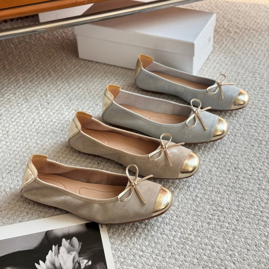 Damen Elegante und bequeme Ballerinas mit Schleifen-Detail R&B