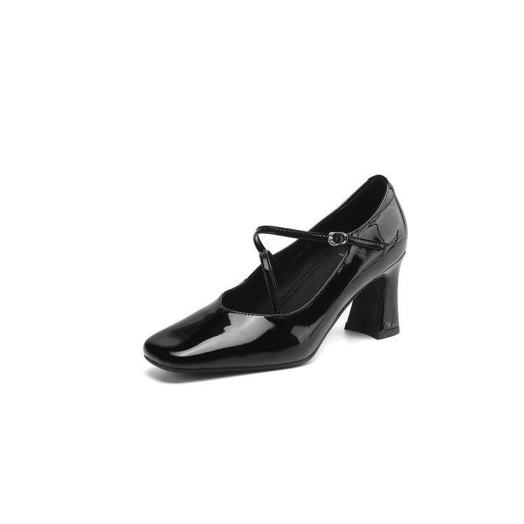 Damen Mary Jane Pumps mit elegantem Tiermuster und bequemem Blockabsatz R&B