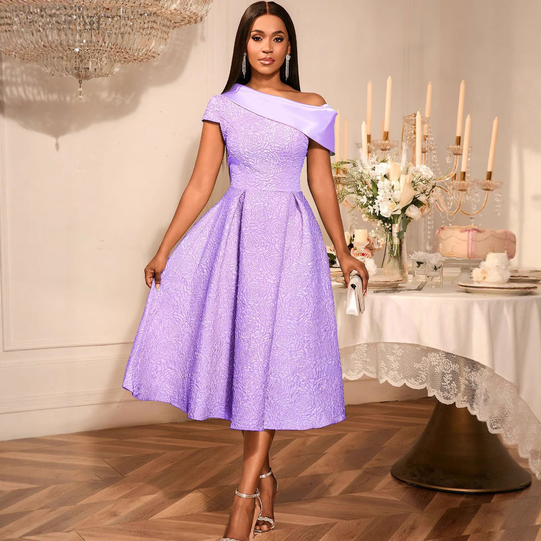 Damen elegantes A-Linien Kleid R&B