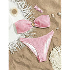Damen Bandeau-Bikini mit raffiniertem Rüschendesign R&B