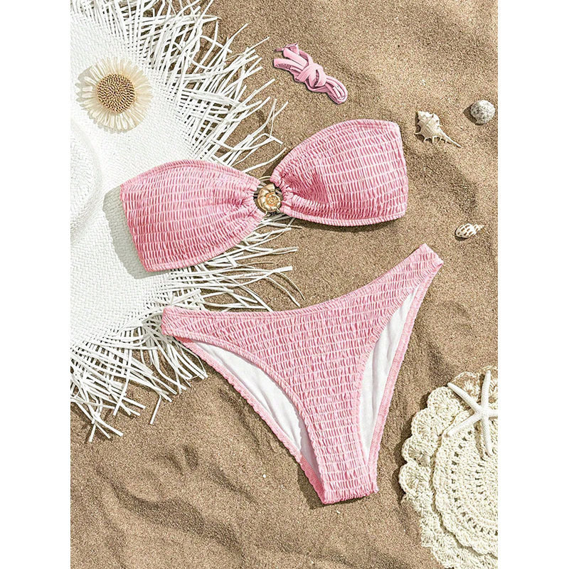 Damen Bandeau-Bikini mit raffiniertem Rüschendesign R&B