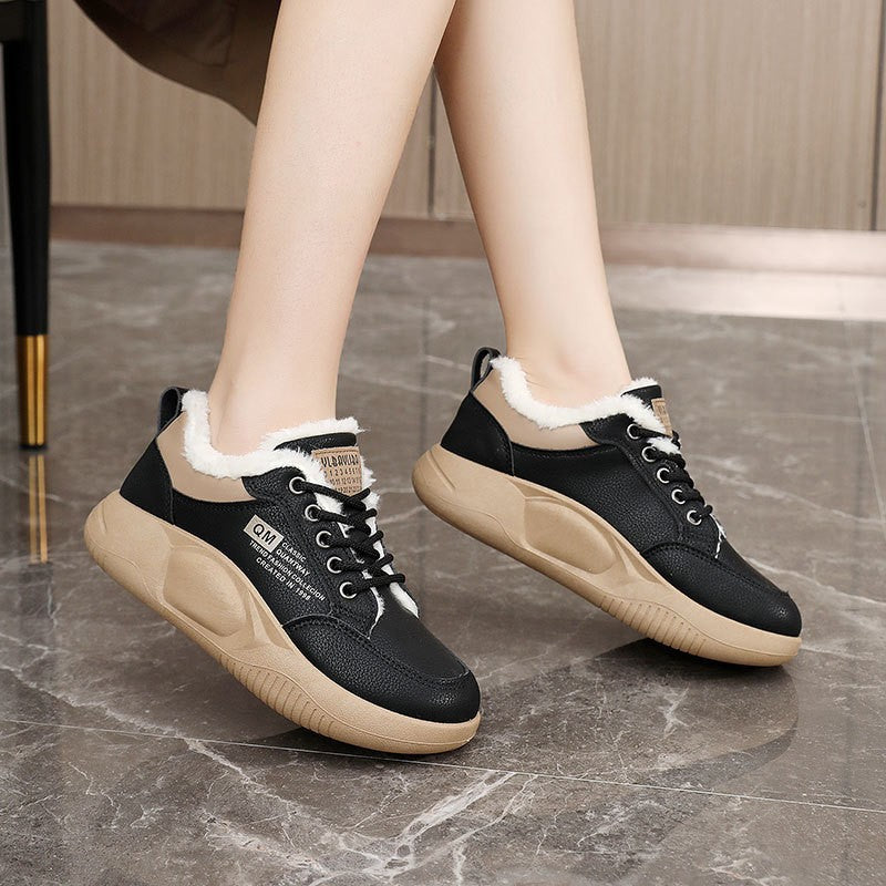Damen warme Winter Sneakers mit weichem Fleece-Futter R&B