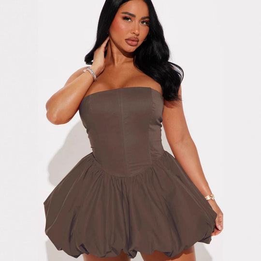 Damen Bustier-Kleid mit voluminösem Rock und figurschmeichelndem Schnitt R&B