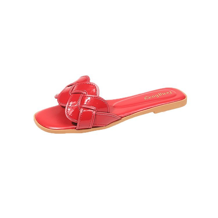 Damen trendige Riemensandalen mit geflochtenem Design und komfortablem Fußbett R&B