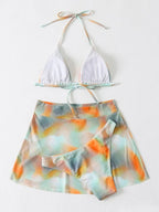 Damen Bikini-Set mit transparentem Rock R&B