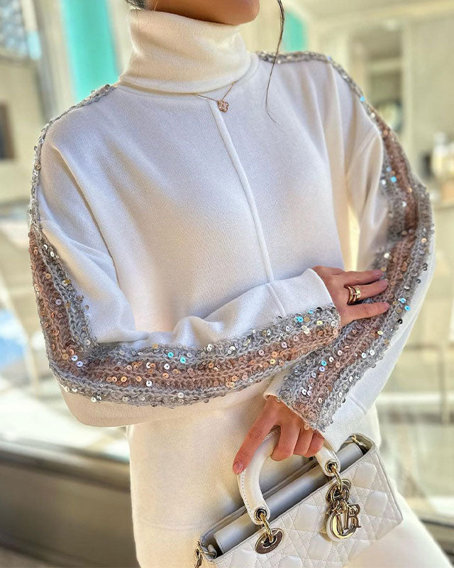 R&B | Turtleneck Langarm Zweiteiliges Satz