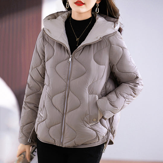 Damen isolierte Pufferjacke mit hohem Kragen und praktischen Reisverschlusstaschen R&B