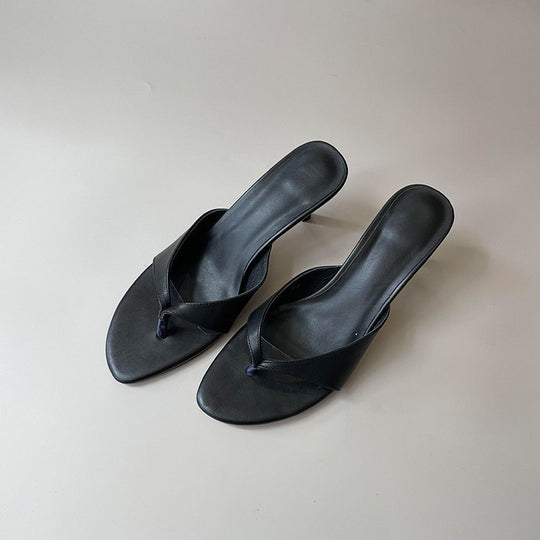 Damen elegante Slingback-Pantoletten mit geschwungenem Riemendesign R&B