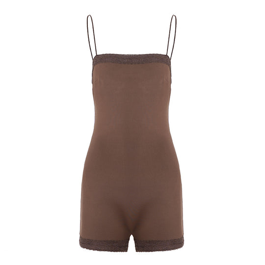 Damen Body mit Spitzenabschlüssen R&B