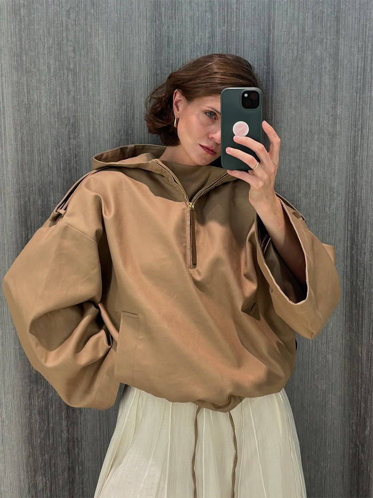 Damen oversized Fleecejacke mit praktischen Taschen R&B