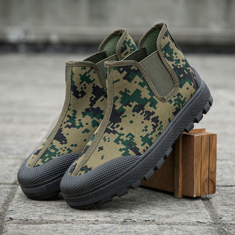 Damen robuste Gummistiefel mit rutschfester Sohle und camouflierte Oberfläche R&B