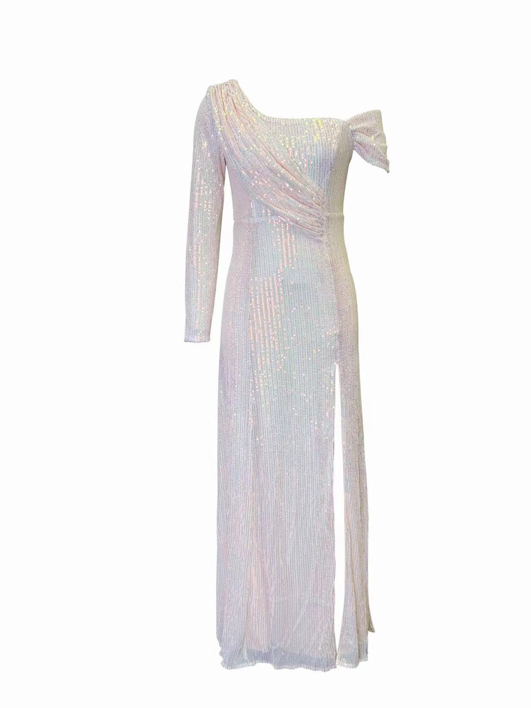 Damen Glamouröses Abendkleid mit asymmetrischem Rücken und funkelnden Akzenten R&B