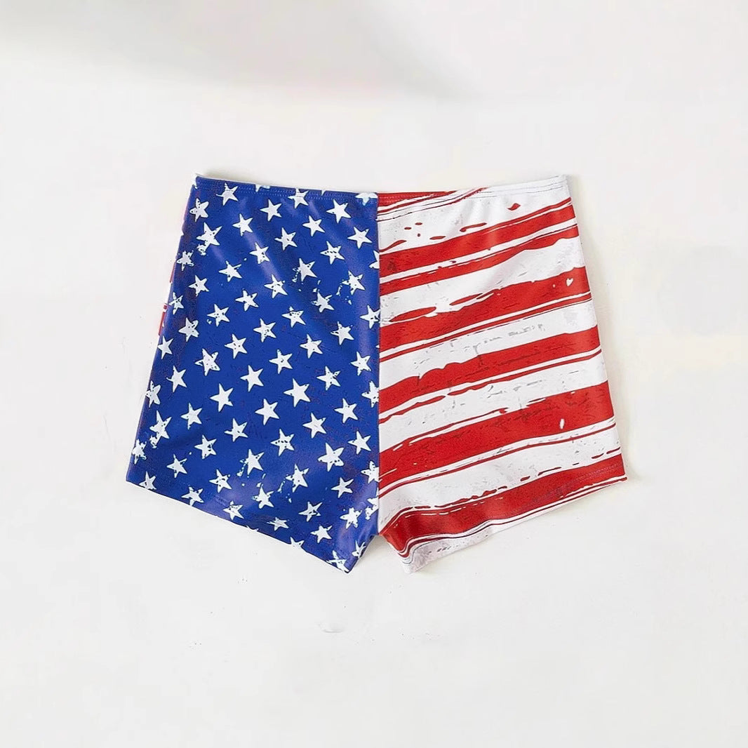 Damen Sportliche Shorts mit Sternen-Design und hohem Bund R&B