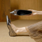 Damen spitze Ballerinas mit elegantem Schmuckdetail