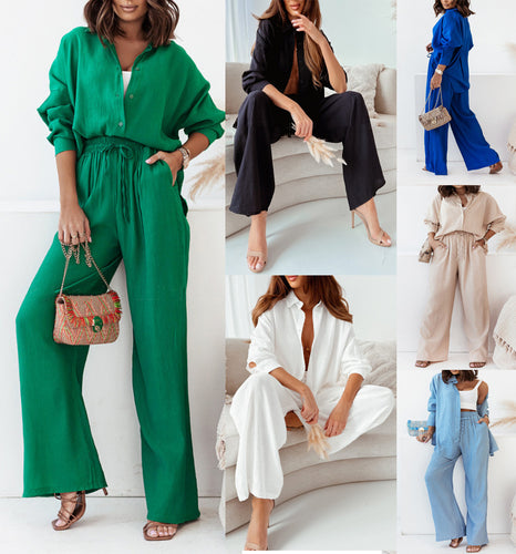 Damen Weit geschnittenes Ensemble mit asymmetrischem Design und elegantem Gürtel R&B