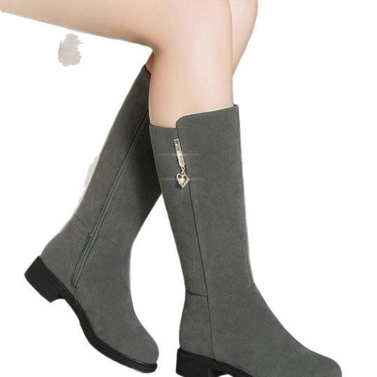 Damen Hochwertige Stiefel mit seitlichem Reißverschluss und modischem Detail R&B