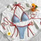Damen Triangel-Bikini mit Rüschendetails R&B