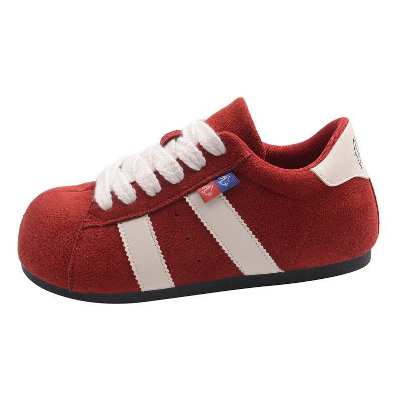 Damen Veloursleder Sneakers mit komfortabler Sohle und trendy Schnürsystem