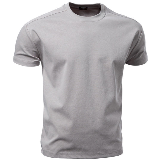 Herren nan klassisches Baumwolljersey Rundhalsshirt mit verstärktem Kragen R&B