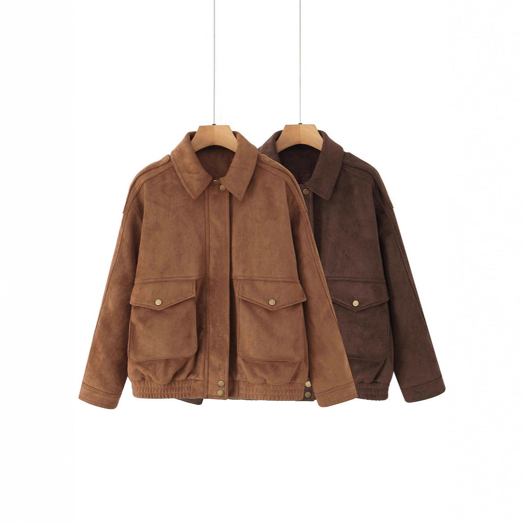 Damen Jacke mit großen Taschen und lässigem Schnitt