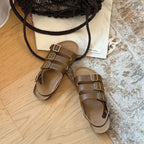 Damen Komfortable Zehentrenner-Sandalen mit verstellbaren Riemen und ergonomischer Fußbettgestaltung