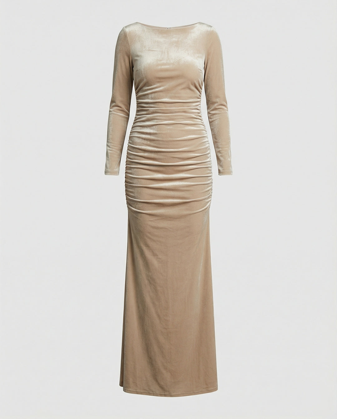 Damen Elegantes und figurbetontes Langarm-Midi-Kleid R&B