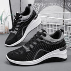 Damen Sportliche und atmungsaktive Knit Sneakers mit rutschfester Sohle R&B