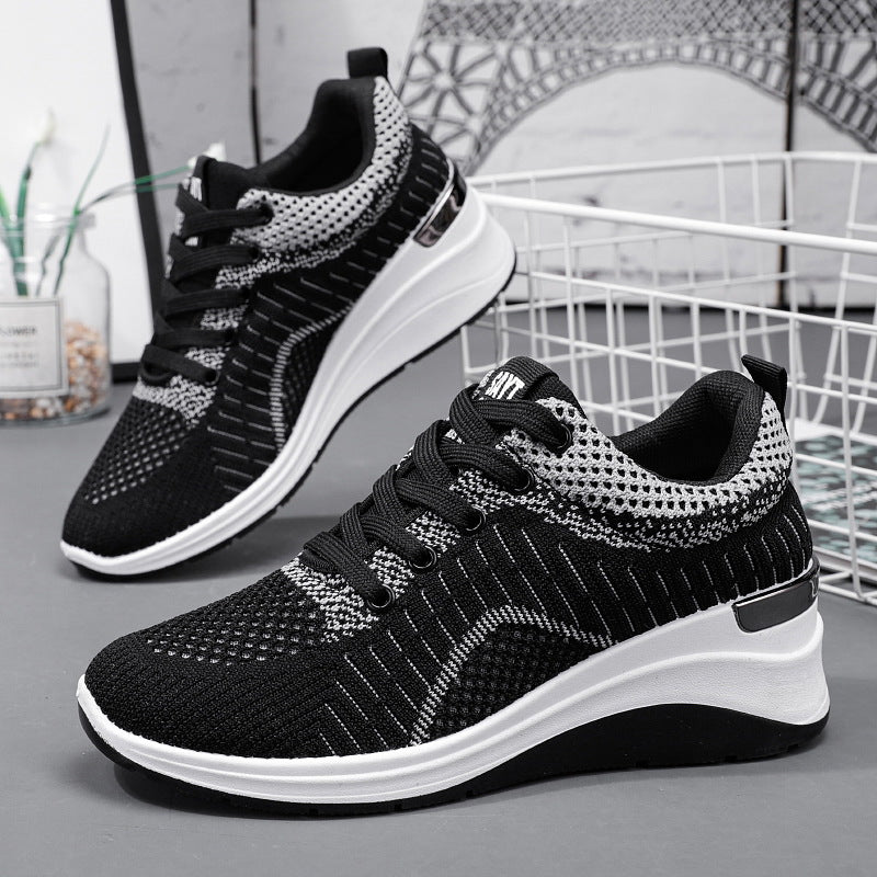 Damen Sportliche und atmungsaktive Knit Sneakers mit rutschfester Sohle R&B