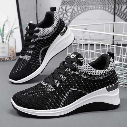 Damen Sportliche und atmungsaktive Knit Sneakers mit rutschfester Sohle R&B