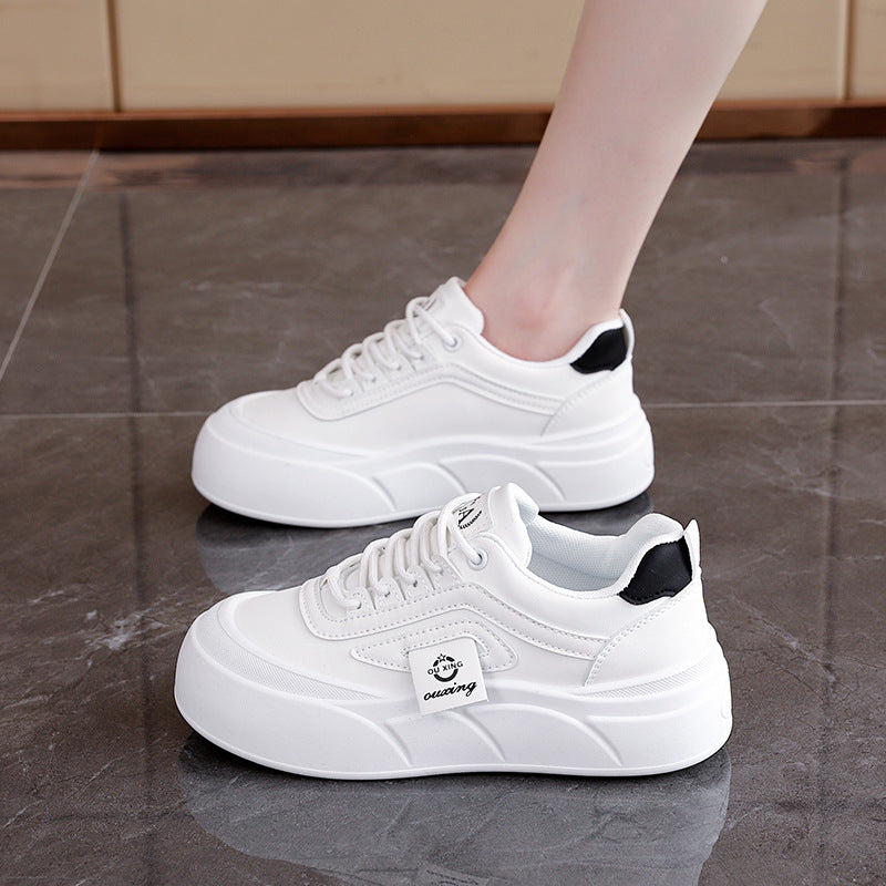 Damen modische Sneakers mit dicker Profilsohle und atmungsaktiver Struktur R&B