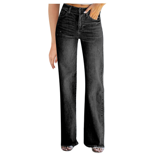 Damen Flared Jeans im Retro-Look mit hohem Bund R&B