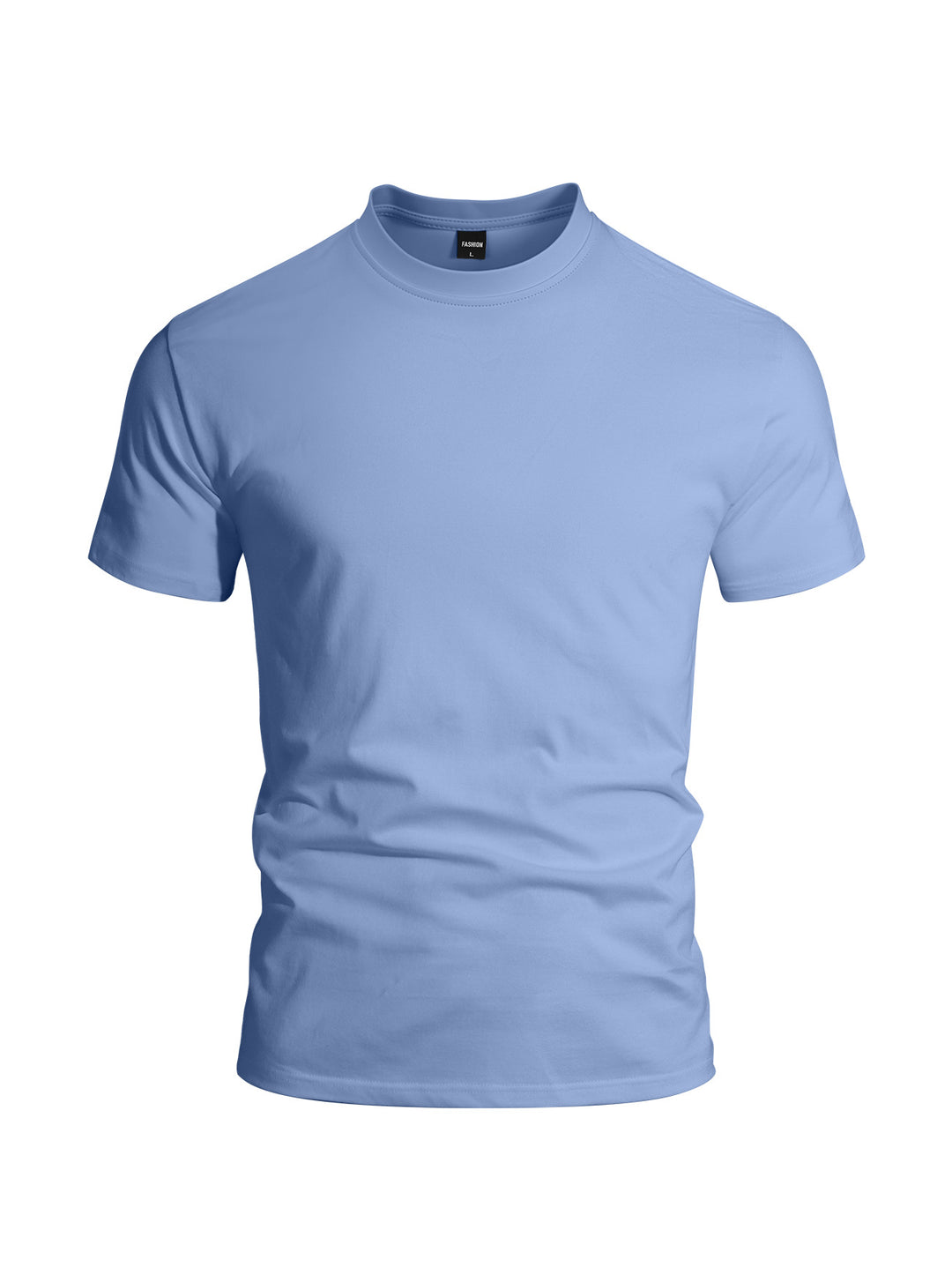 Herren nan eng anliegendes Rundhals-Basicshirt aus Singlejersey mit verstärktem Nackenband R&B