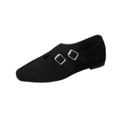 Damen elegante Mokassins mit dekorativen Schnallen R&B