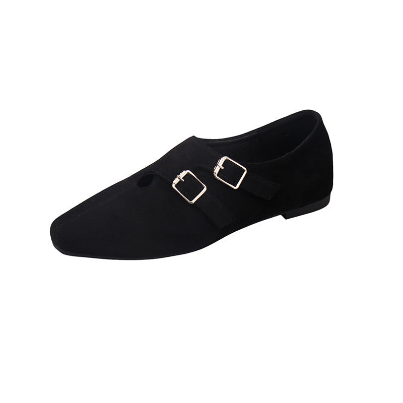 Damen elegante Mokassins mit dekorativen Schnallen R&B