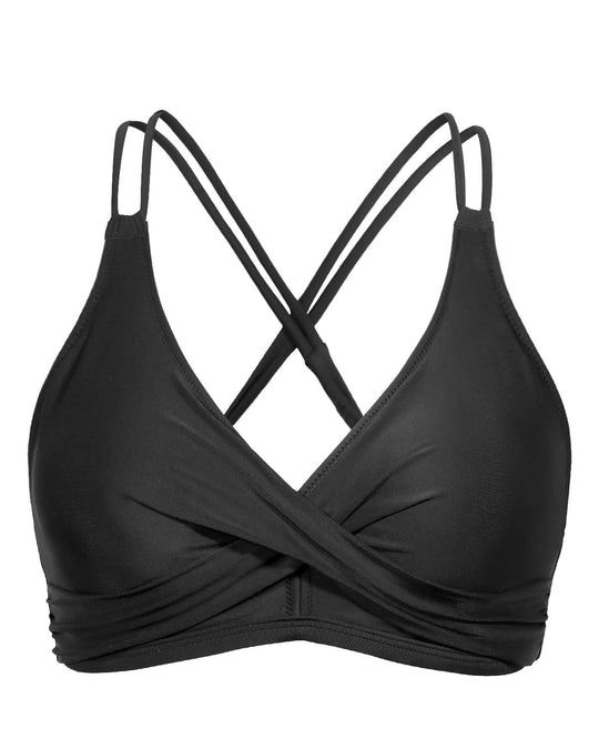 Damen Sportliches Bikinioberteil mit raffiniertem Wickeldesign R&B
