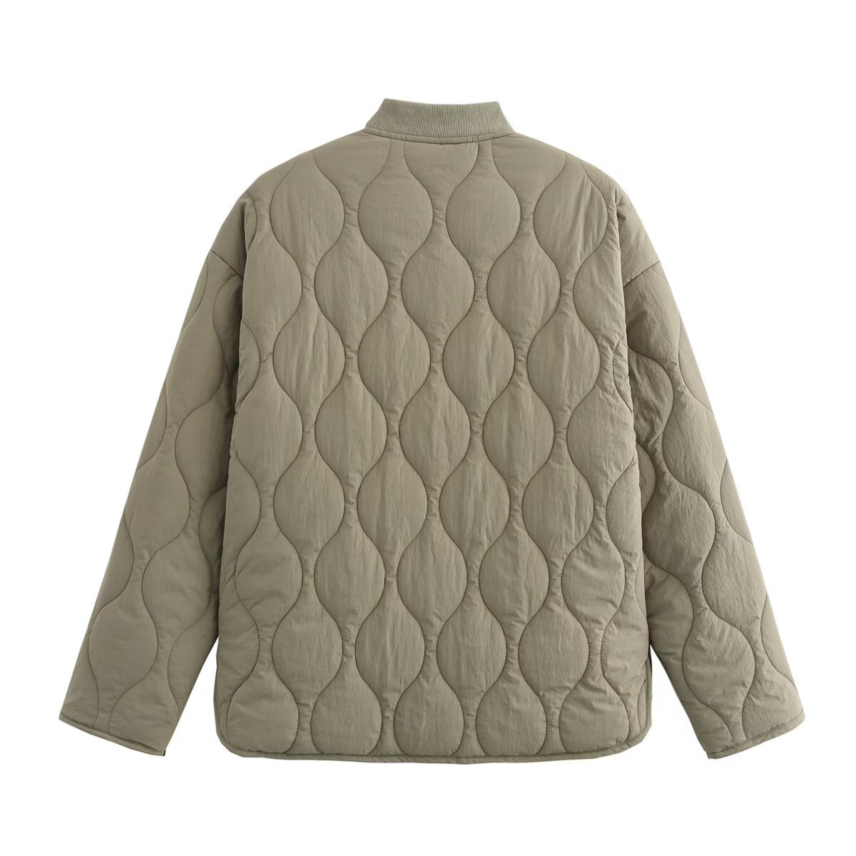 Damen gesteppte Übergangsjacke mit praktischen Taschen und elegantem Stehkragen R&B