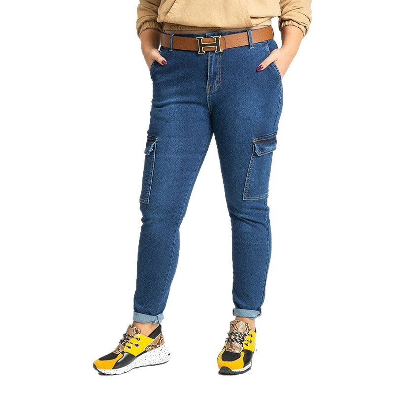 Damen Cargo-Jeans mit praktischen Taschen und modischem Schnitt R&B