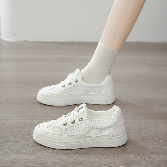 Damen bequeme Sneakers mit atmungsaktiver Netzoberfläche und sportlicher Sohle R&B