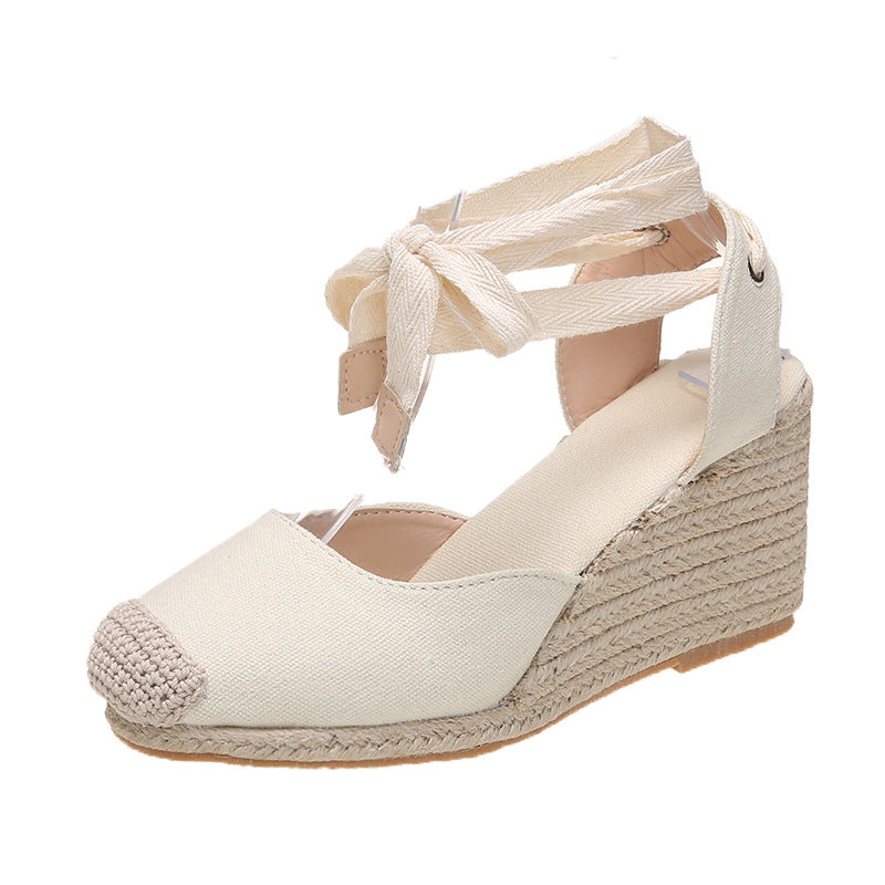 Damen Wedge-Sandalen mit verstellbarem Riemen und elastischem Obermaterial R&B