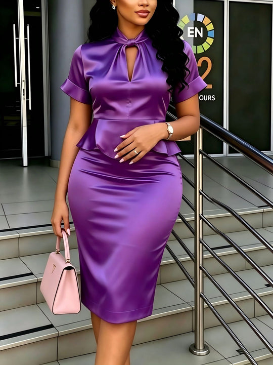Damen Elegantes Kleid mit dekorativen Rüschendetails R&B