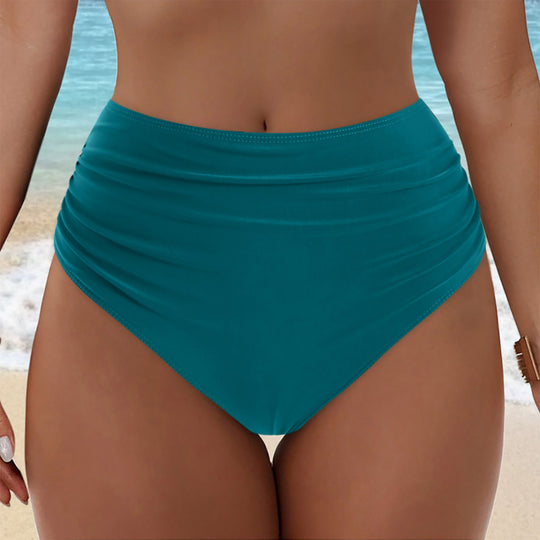 Damen Hochgeschnittenes Bikini-Höschen mit Rüschendetails R&B